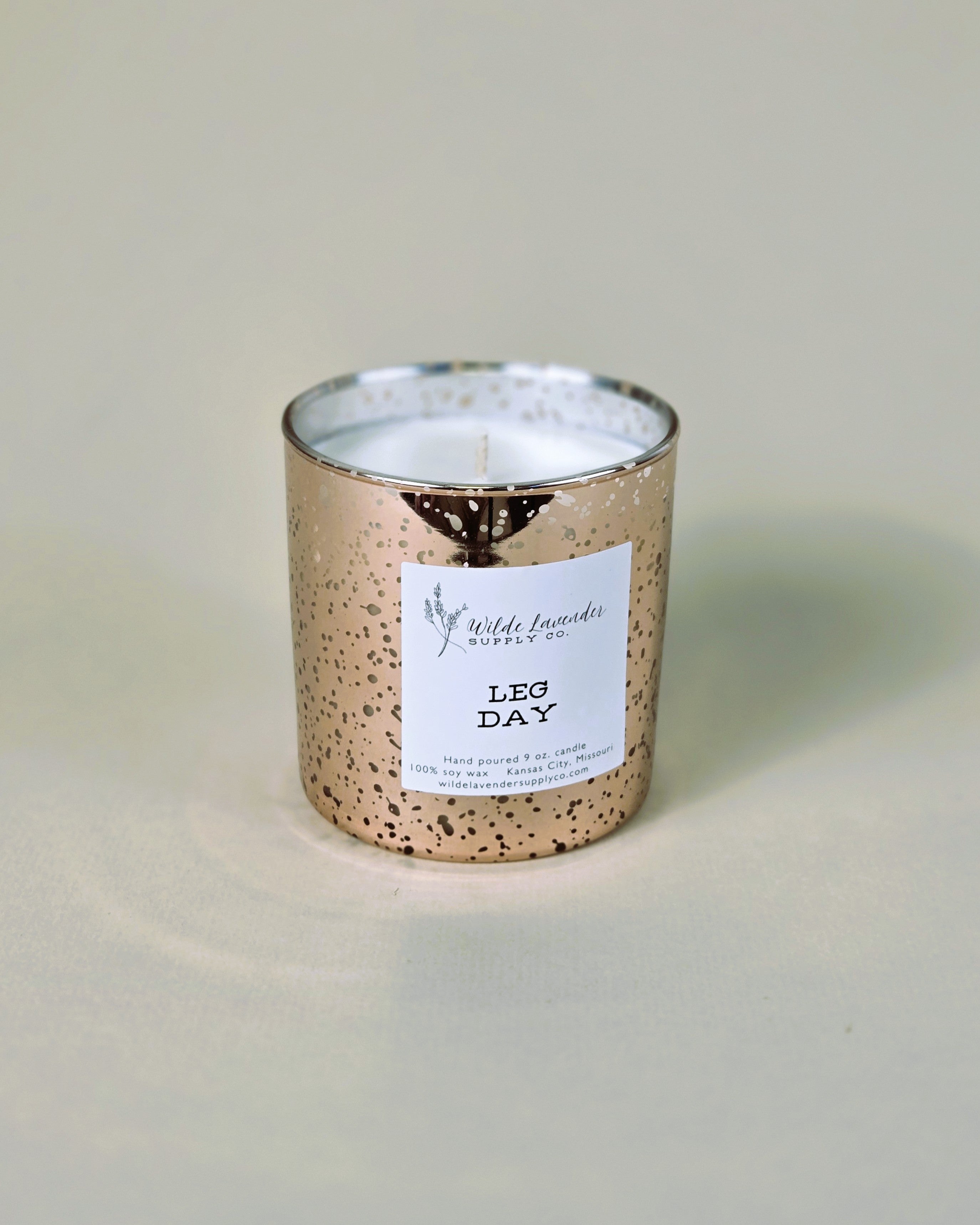 Leg Day Mercury Glass Candle